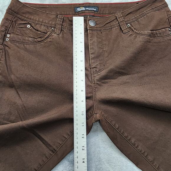 Royalty For Me Wannabettabutt Jeans Womens 30 Brown Mid Rise Skinny Stretch - Picture 14 of 16